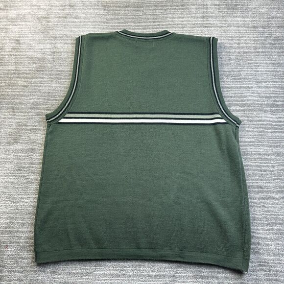 VINTAGE Xtreme Gear Sweater Vest Mens Large Green Cricket Tennis Golf Y2K - Picture 2 of 7